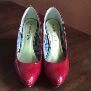 Patent Red Madden Girl High Heel